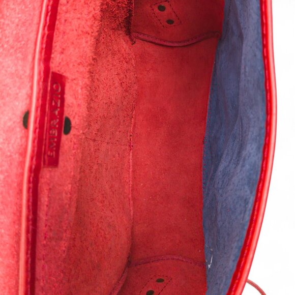 Embrazio Revival Small Handmade Leather Backpack – Red - Picture 13 of 16